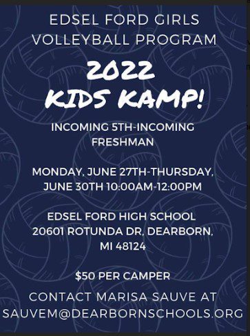 Edsel Ford Volleyball Camp